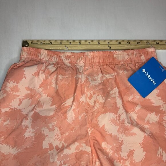 NWT Columbia Walnut River Printed Shorts Womens Small Orange 5" Performance NEW - Picture 12 of 12